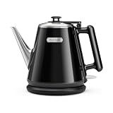 Hazel Quinn Electric Kettle, 1L/34oz Small Tea Kettle - Jet Black