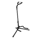 Amazon Basics Height Adjustable Foldable Guitar Stand with Secure Support, Padded Non-Slip Floor Stand for Acoustic, Electric, Bass and Banjos, Portable Display Stand, Black