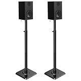 Mounting Dream Speaker Stands Height Adjustable for Satellite & Small Bookshelf Speakers, Set of 2 Floor Stand Mount for Bose Polk JBL Sony Yamaha and Others - 11LBS Capacity MD5402