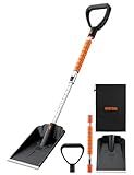 AstroAI Lightweight Snow Shovel for Car, Extendable Snow Shovel with Thickened Aluminum Handle and Blade, Portable and Multifunctional for Driveway, Cars, Snowmobiles, Camping and Emergency