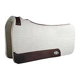 Professional's Choice 100% Steam-Pressed Wool Felt Saddle Pad | Western Moisture & Sweat Wicking Saddle Pad with Soft Felt Bottom, Tan, 31" x 32" x 1"