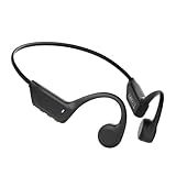 2025 New Bluetooth 6.0 Bone Conduction Headphones, Open-Ear Design, Sweatproof & Waterproof, HD Stereo Sound, 10Hrs Playtime, Lightweight for Running，Office，Daily Life（Black）