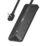 Anker Power Strip with 900J Surge Protector, Flat Plug Extension Cord with Multiple Outlets, 8 AC, 2 USB A & 2 USB C Ports for 35W Max, 5ft Outlet Extender, Dorm Room Essentials, Home Office