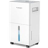PLUSCENT 1,500 Sq. Ft Dehumidifier for Basement & Home, 21 Pints/Day with Drain Hose, Smart Humidity Control, 3 Modes, Quiet Operation, Auto Defrost, 24H Timer, Portable for Bedroom & Large Rooms