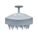 HEETA Scalp Massager Hair Growth, Soft Silicone Scalp Scrubber Shampoo Brush for Exfoliation, Dandruff Removal Head Massage Stress Relax, Wet & Dry Use for Thick Thin Curly Hair Care, Sky Gray