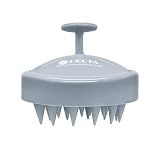 HEETA Scalp Massager Hair Growth, Soft Silicone Scalp Scrubber Shampoo Brush for Exfoliation, Dandruff Removal Head Massage Stress Relax, Wet & Dry Use for Thick Thin Curly Hair Care, Sky Gray