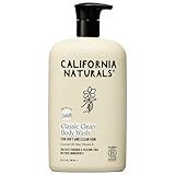 California Naturals Body Wash for Women and Men, Vitamin E Shower Gel Cleanser, Natural, Vegan & Cruelty Free, Paraben & Sulfate Free, Moisturizing Skin, Coconut, All Skin Types, 16.5 fl oz