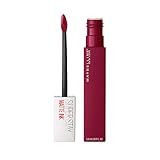 Maybelline Super Stay Matte Ink Liquid Lipstick Makeup, Long Lasting High Impact Color, Up to 16H Wear, Founder, Cranberry Red, 1 Count, Packaging May Vary