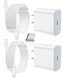 iPhone Charger Fast Charging, USB C Charger Block, 6FT/10FT Lightning Cable