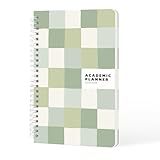 Sweetzer & Orange Academic Planner 2025-2026 – Student Planner for August 2025 to July 2026 – Weekly & Monthly Layout – Sturdy Cover & Stickers – Checkered Green Design – 5.5” x 8.5”