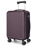 LIGHT FLIGHT Carry On Luggage 22x14x9 Airline Approved, Durable Hard Shell Carry On Suitcases with Wheels, Expandable Hardside Lightweight Travel Luggage with TSA Lock, Lilac