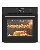24" Single Wall Ovens with 70L Capacity and 3000W 240V,Electric Wall Ovens with 8 Cooking Functions & 108 Automatic Recipes,Touch Control,Safety Lock,Timer,2.5 CF Convection Built-in Oven…