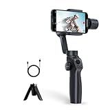 FUNSNAP Gimbal Stabilizer for iPhone, Phone Gimbal w/Focus Wheel Face Tracking for 16 15 Pro Max Android 3-Axis Phone Stabilizer for Video Recording Vlog