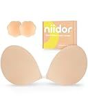 Niidor Adhesive Bra Strapless Ultra Sticky Invisible Push up Silicone Bra Multiple Colors Sizes Reusable for Backless Dress