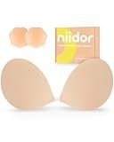 Niidor Adhesive Bra Strapless Ultra Sticky Invisible Push up Silicone Bra Multiple Colors Sizes Reusable for Backless Dress