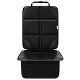 Meolsaek Car Seat Protector, Non-Slip Backing Will Not Leave Imprint, Waterproof Thicker Car Seat Cover for SUV, Sedan, Truck, Leather Car Seat Cushion (Black)