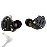 KZ ZS12 PRO 2 in Ear Monitor Headphones, 5BA+1DD 6 Hybrid Driver Gaming Earbuds Wired Earphones, HiFi Clarity Sound Immersive Bass IEMs for Gaming Musician Singer Audiophile (Black without Microphone)