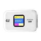 4G LTE Mobile Hotspot Router, Portable WiFi Hotspot for Travel, WiFi 6 Router 3000mAh/300Mbps High Speed Hotspot Device Support 12 Users, Camping, Motorhomes, Office-Pearl White