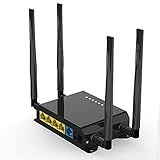 Wiflyer 4G LTE Router with 4 LAN Ports OpenWRT Support PCI-E Slot for 4G/LTE USB 2.0 & Micro SD - 300Mbps WiFi Wide Temp (-30°C~70°C Tested)