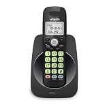VTech Cordless Phone with DECT 6.0, Full-Duplex Speakerphone, Lighted Display, Backlit Keypad, Caller ID/Call Waiting, Volume Control, Hearing Aid Compatible, Wall Mount | VG131-11 (Black)