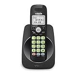VTech Cordless Phone with DECT 6.0, Full-Duplex Speakerphone, Lighted Display, Backlit Keypad, Caller ID/Call Waiting, Volume Control, Hearing Aid Compatible, Wall Mount | VG131-11 (Black)