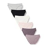 Amazon Essentials Women's Cotton Bikini Underwear, Pack of 10, Multicolor, Neutral Shades, Small