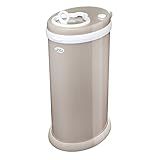 Ubbi Stainless Steel Diaper Pail, Odor Locking, No Special Bag Required, Award-Winning, Registry Must-Have, Taupe