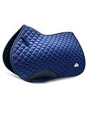 FitsT4 Sports Saddle Pads for Horses Breathable English Half Pad Shock Absorbing Equestrian Equipment Riding Accessories for All Riding Styles Navy