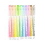 Shuttle Art Glitter Highlighters, 10 Sparkle Colors Chisel Tip Fluorescent Markers, Quick-Dry Non-Toxic Aesthetic Shimmer Highlighter Pens for Adults, Perfect for School Office Art Supplies