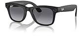 Meta Wayfarer Square Sunglasses, Matte Black/Polarized Gradient Graphite, Regular