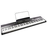 RockJam 88-Key Digital Piano with Semi-Weighted Keys, Lessons & Keynote Stickers.