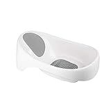 Boon Soak 3 Stage Baby Bathtub - Baby Bath Tub with Three Support Positions for Newborn to Toddlers - Color Changing Drain Plug for Ideal Bath Temperature - Gray - Ages 0 to 18 Months and Up