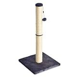 Amazon Basics Cat Scratching Post for Indoor Cats & Kittens, Medium (31.5"H), Cat Furniture with Dangling Ball Toy, Grey