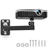 BAISHUN Projector Stand, Wall and Mini Ceiling Mount with 1/4-Inch Thread, 360-degree Rotation, Adjustable Tilt & Swivel, Foldable, Easy Setup Compatible with Most Projectors for Home, Office