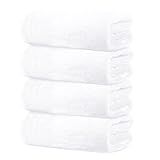 Tens Towels Pack of 4 Extra Large Bath Towels 30 x 60 Inches, 100% Cotton, Larger & Lighter Weight, Quicker to Dry, Super Soft and Absorbent, Perfect for Bathroom, White