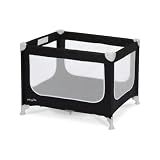 Dream On Me Zodiak Baby Playard, Breathable Mesh Sides, Soft Comfortable Mattress, Quick & Easy to Fold with Travel Carry Bag, Compact Space Saving Design - Black
