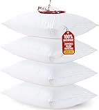 Utopia Bedding Set of 4 Waterproof Pillow Protectors with Zipper Standard Size (White), Ultra Soft Pillow Covers, Bed Bug and Dust Mite Proof Pillow Encasements, Moisture Wicking Pillow Cases