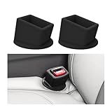 Bittwee 2PCS Car Seat Belt Buckle Holders, Silicone Seatbelt Booster to Keep Buckle Receptacle Upright, Non-Slip Easy Access Automotive Seat Belt Fixer, Universal for Vehicles (Black)