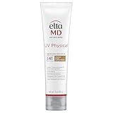 EltaMD UV Physical Tinted Mineral Sunscreen for Face SPF 41, 100% Mineral Actives Tinted Face Lotion, Water Resistant, Paraben-Free, Transparent Zinc Oxide Finish, Facial Travel Size Sunscreen 3 oz