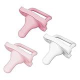 Dr. Brown's HappyPaci 100% Silicone Baby Pacifier, Contoured One-Piece Design, Light Pink/Pink/White, 0-6m, BPA-Free, 3-Pack