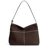 BOSTANTEN Suede and Vegan Leather Purses for Women Roomy Shoulder Handbag