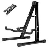 Zmnklry Foldable Guitar Stand - Non-slip Rubber And Foam Arm, Suitable for Acoustic, Electric, Bass, Ukulele, Banjo