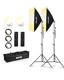 Skytex Softbox Lighting Kit 2Pack,20x28in Soft Box |Upgrade 135W 2700-6400K 100V-240V AC E27 LEDBulb Continuous Photography Lighting,Photo Studio Lights Equipment for Camera Shooting,Video Recording