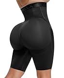 SHAPELLX Shapewear For Women Tummy Control Butt Lifting Shapewear High Waisted Body Shaper Shorts Tummy Control Slip Shorts Higher Power (Black, X-Large)