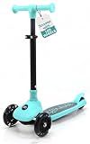 SereneLife Toddler Scooter, Adjustable Micro Scooter for Ages 2-5, Lightweight Kids 3 Wheel Design with LED Light-Up Wheels, Anti-Slip Deck & Lean-to-Steer Control, Indoor/Outdoor Use (Aqua)