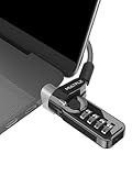 Multplx Universal Laptop Security Lock | Compatible with All Laptops inc MacBook | 1.7m Anti-Theft Cable | 4 Digit Combination Lock | Cut Resistant Steel Cable