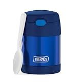 THERMOS FUNTAINER Kids Food Jar with Spoon, 10oz, Navy
