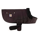 Carhartt Firm Duck Insulated Dog Chore Coat, Durable Weather Resistant Jacket for Cold and Windy Conditions, PFAS Free (Deep Wine), Large