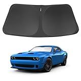 Windshield Sun Shade Compatible with 2015-2023 Dodge Challenger Accessories Coupe,SRT Hellcat,Redeye,GT,RT,TA Coupe,Widebody,SXT,RT Scat Pack Sun Visor Protector