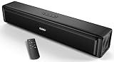 Saiyin Sound Bar,Soundbar for TV with 4 Powerful Speakers,Surround Sound System for TV,17 inch Soundbar with Bluetooth/HDMI-ARC/Optical/AUX,Wall Mountable